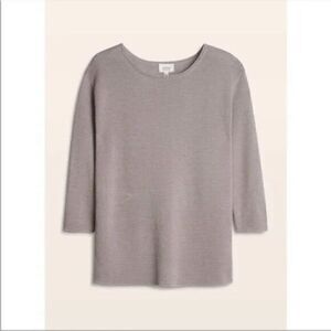 Aritzia Wilfred Blanchard Gray Lune Sweater Ribbed Crewneck XS